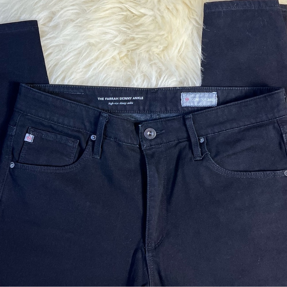 AG The Farrah High Rise Black Skinny Jeans, Size 29 - Picture 4 of 12